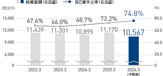 グラフ:純資産額/自己資本比率